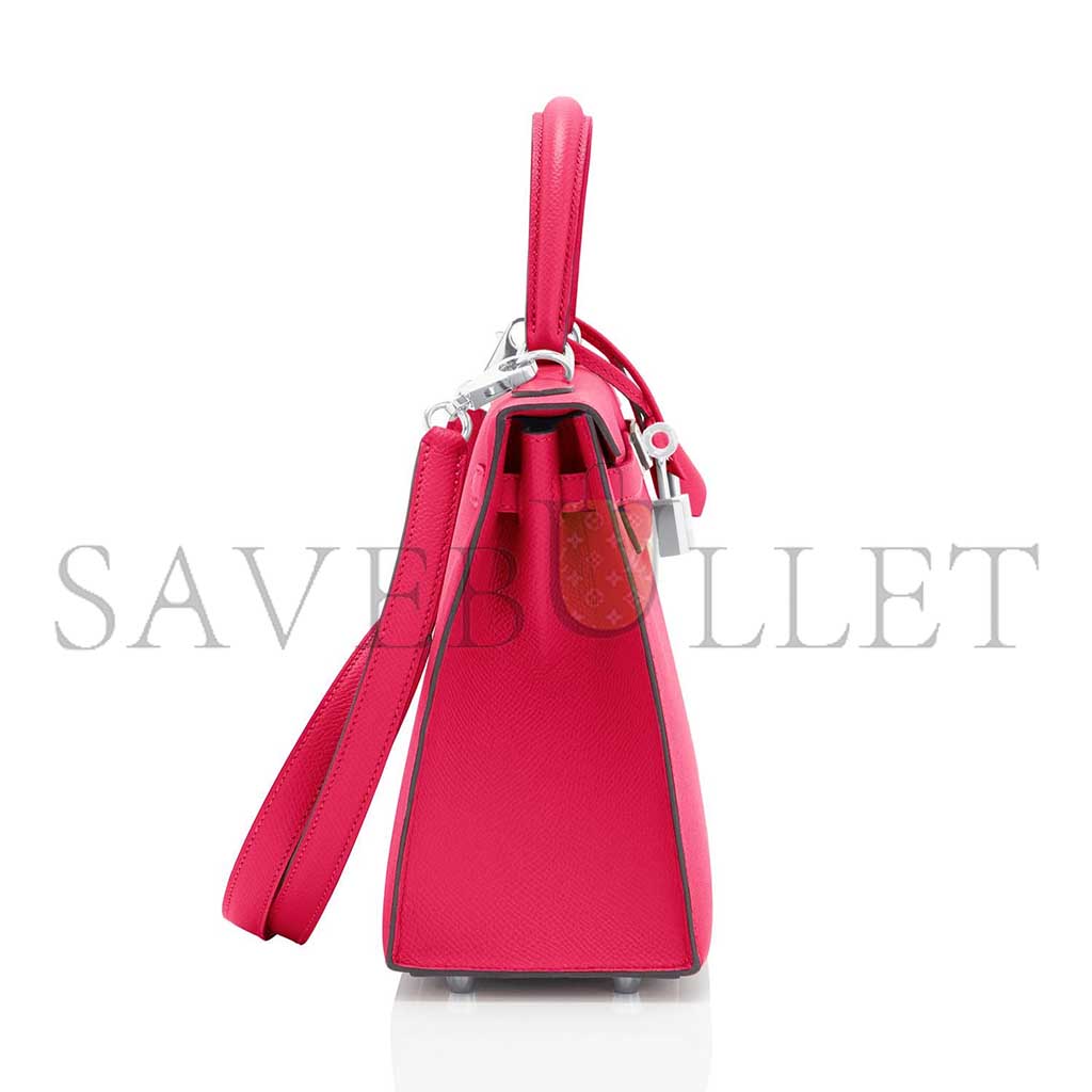 HERMÈS KELLY 28 ROSE EXTREME PINK EPSOM SELLIER BAG (28*22*10cm)